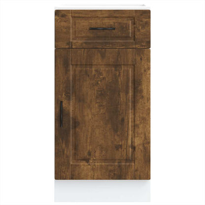 Kitchen Base Cabinet Porto Smoked Oak Engineered Wood