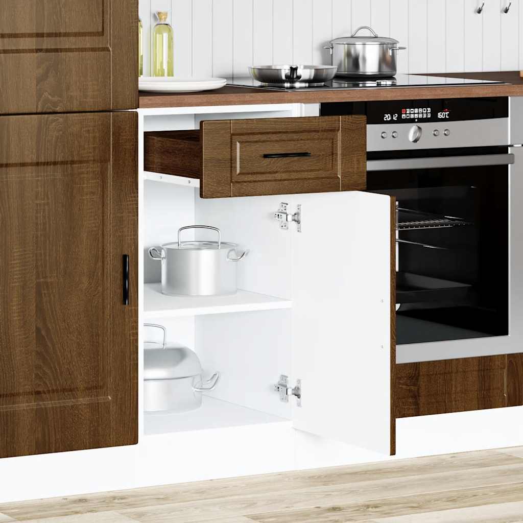 Kitchen Base Cabinet Porto Brown Oak Engineered Wood