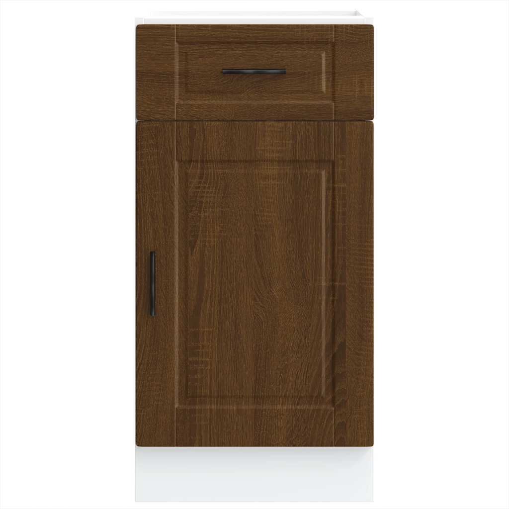 Kitchen Base Cabinet Porto Brown Oak Engineered Wood