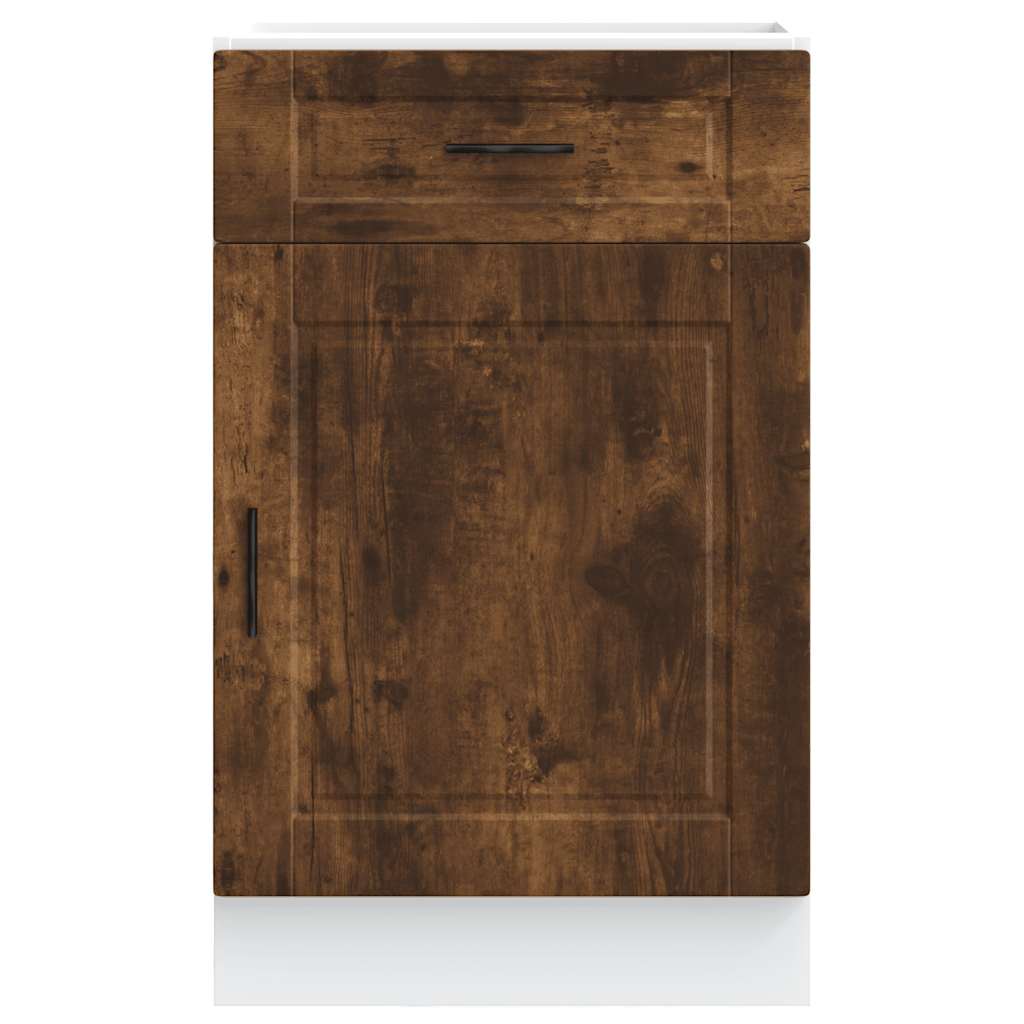 Kitchen Base Cabinet Porto Smoked Oak Engineered Wood