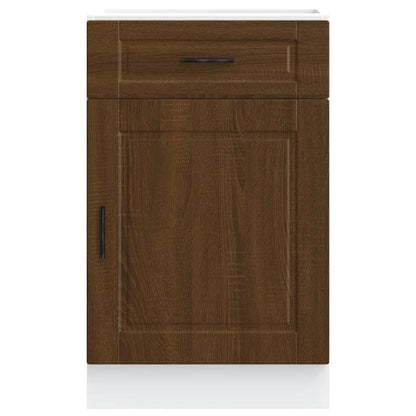 Kitchen Base Cabinet Porto Brown Oak Engineered Wood