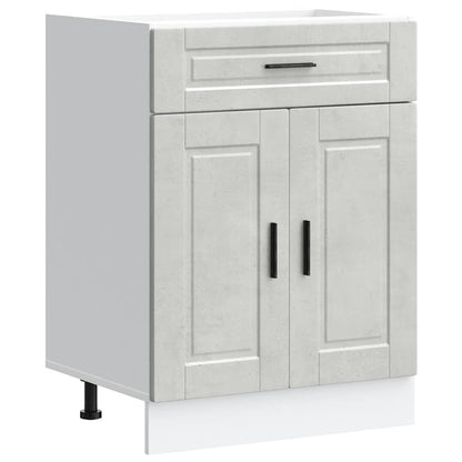 Kitchen Base Cabinet Porto Concrete Grey Engineered Wood