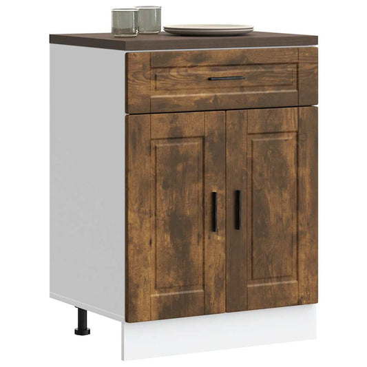 Kitchen Base Cabinet Porto Smoked Oak Engineered Wood