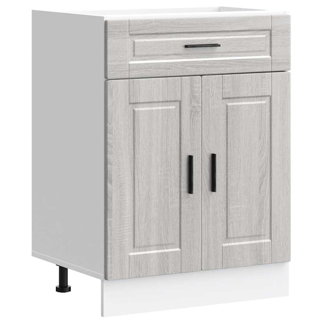 Kitchen Base Cabinet Porto Grey Sonoma Engineered Wood