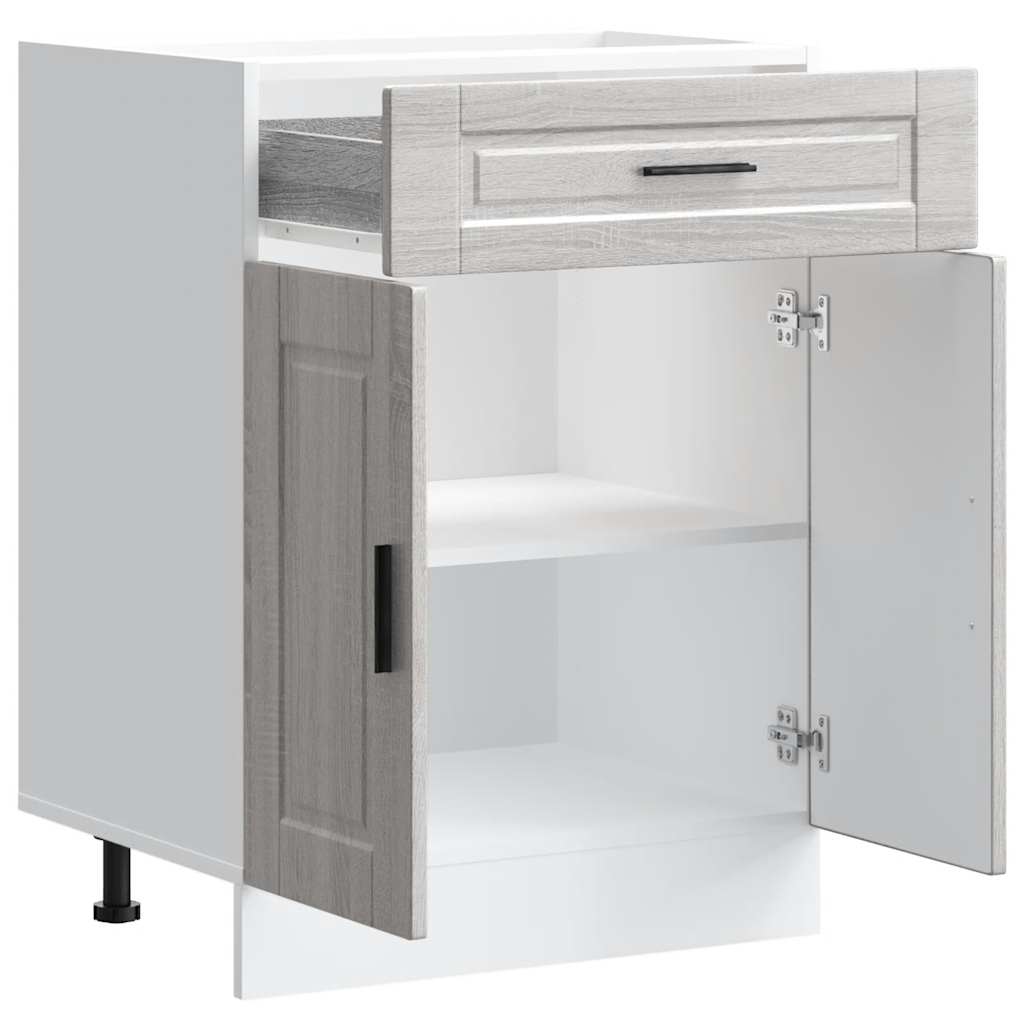 Kitchen Base Cabinet Porto Grey Sonoma Engineered Wood