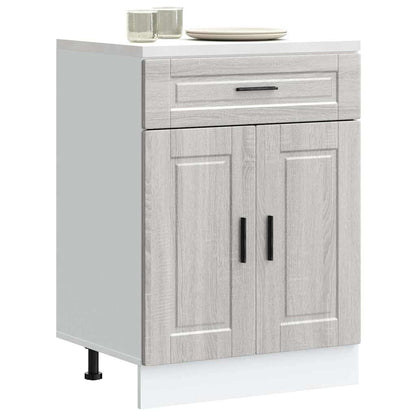 Kitchen Base Cabinet Porto Grey Sonoma Engineered Wood