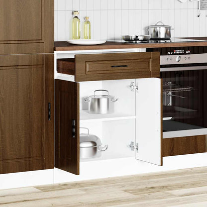 Kitchen Base Cabinet Porto Brown Oak Engineered Wood