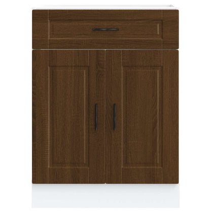 Kitchen Base Cabinet Porto Brown Oak Engineered Wood