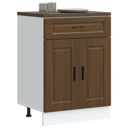 Kitchen Base Cabinet Porto Brown Oak Engineered Wood