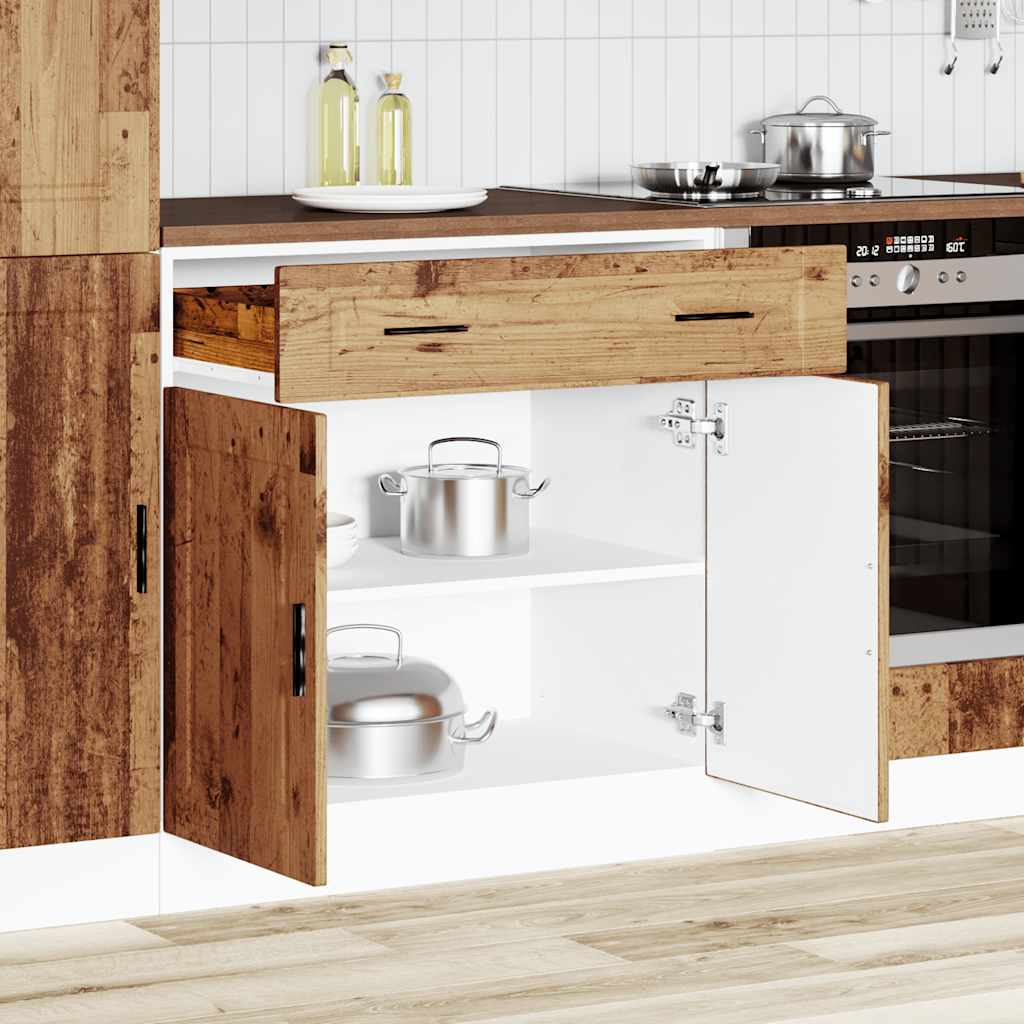 Kitchen Base Cabinet Porto Old Wood Engineered Wood