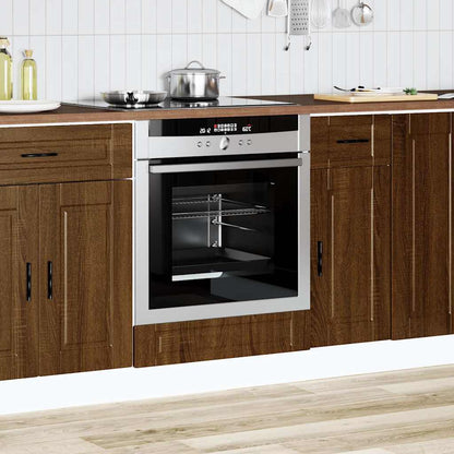 Oven Cabinet Porto Brown Oak Engineered Wood