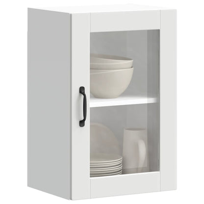 Kitchen Wall Cabinet with Glass Door Porto White