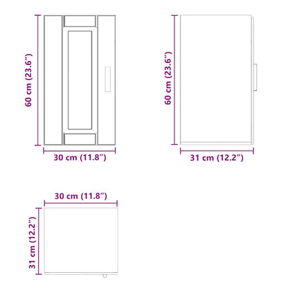 Kitchen Wall Cabinet Porto White Engineered Wood