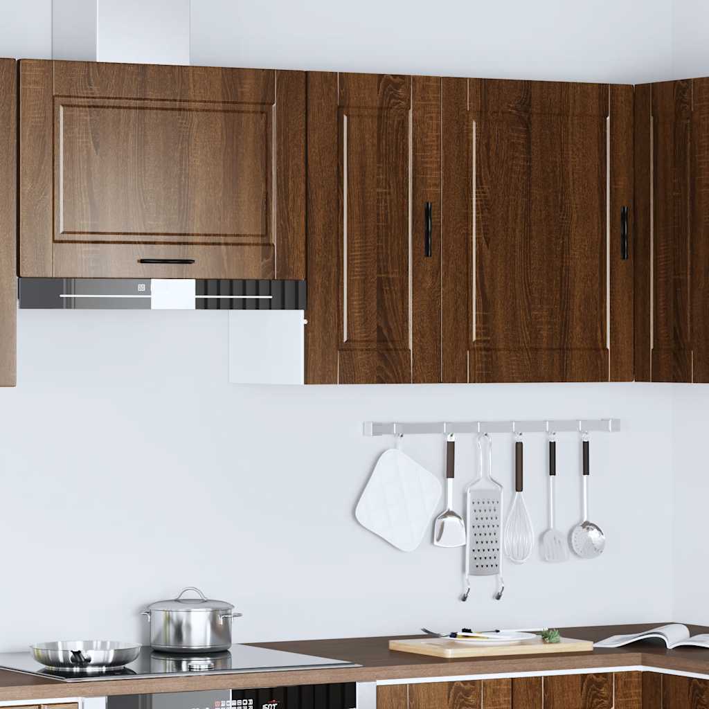 Kitchen Wall Cabinet Porto Brown Oak Engineered Wood