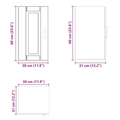 Kitchen Wall Cabinet Porto Old Wood Engineered Wood