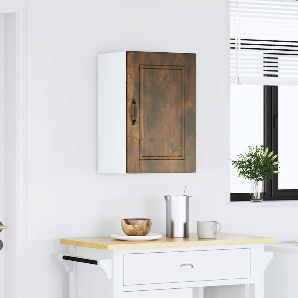 Kitchen Wall Cabinet Porto Smoked Oak Engineered Wood