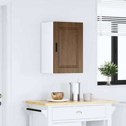 Kitchen Wall Cabinet Porto Brown Oak Engineered Wood