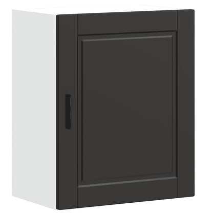 Kitchen Wall Cabinet Porto Black Engineered Wood