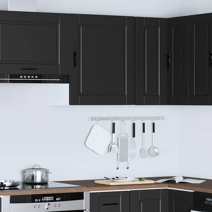 Kitchen Wall Cabinet Porto Black Engineered Wood