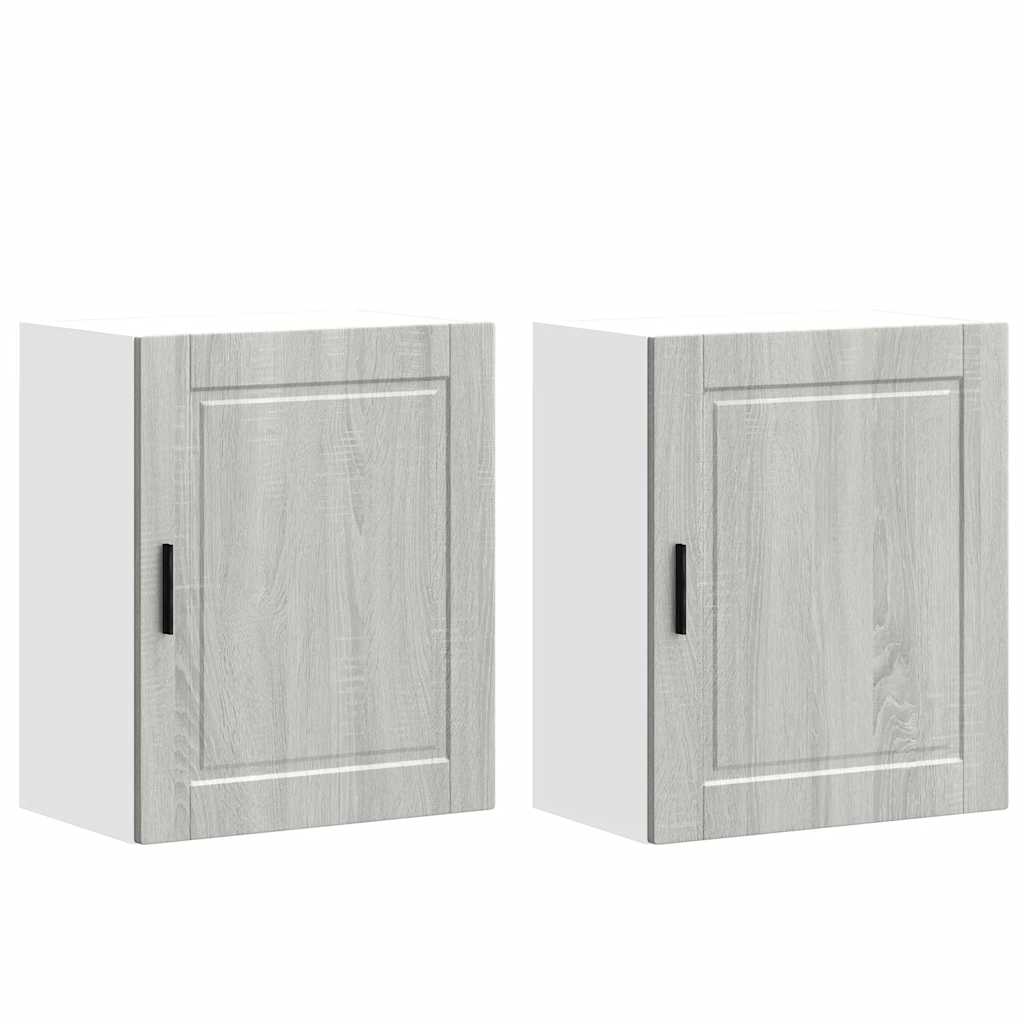 Kitchen Wall Cabinets 2 pcs Porto Grey Sonoma Engineered Wood