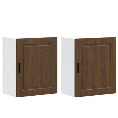 Kitchen Wall Cabinets 2 pcs Porto Brown Oak Engineered Wood