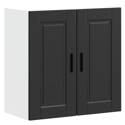 Kitchen Wall Cabinet Porto Black Engineered Wood