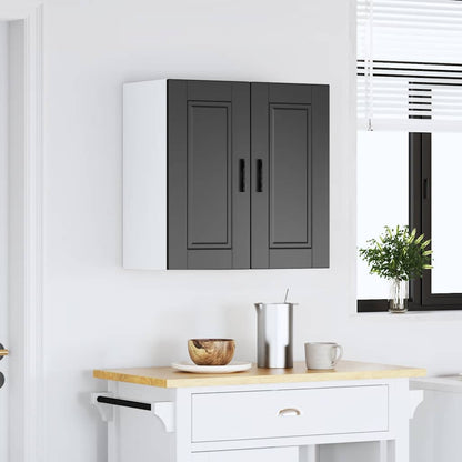 Kitchen Wall Cabinet Porto Black Engineered Wood