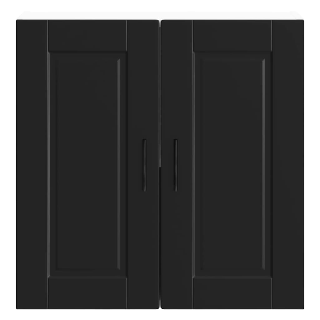 Kitchen Wall Cabinet Porto Black Engineered Wood