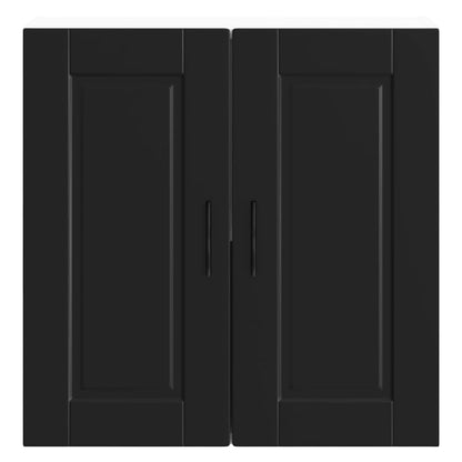 Kitchen Wall Cabinet Porto Black Engineered Wood