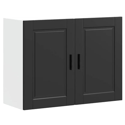 Kitchen Wall Cabinet Porto Black Engineered Wood