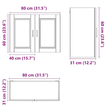 Kitchen Wall Cabinet Porto Grey Sonoma Engineered Wood