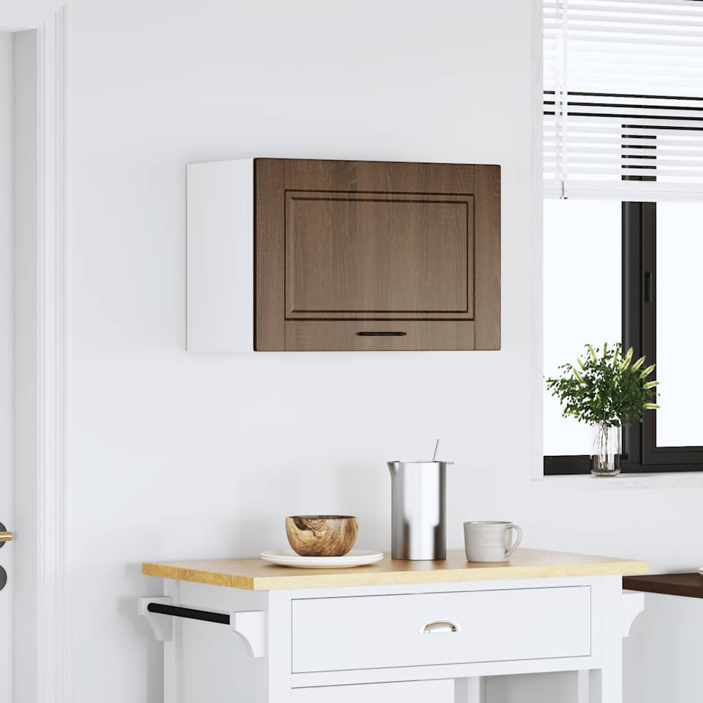 Kitchen Wall Cabinet Porto Brown Oak Engineered Wood