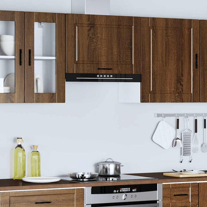 Kitchen Wall Cabinet Porto Brown Oak Engineered Wood