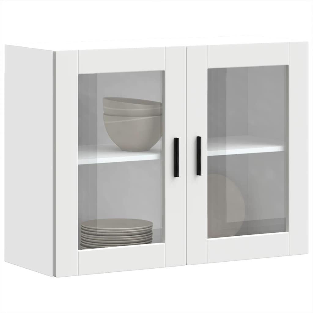 Kitchen Wall Cabinet with Glass Door Porto White