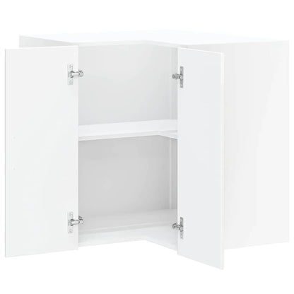 Kitchen Wall Corner Cabinet Porto High Gloss White Engineered Wood