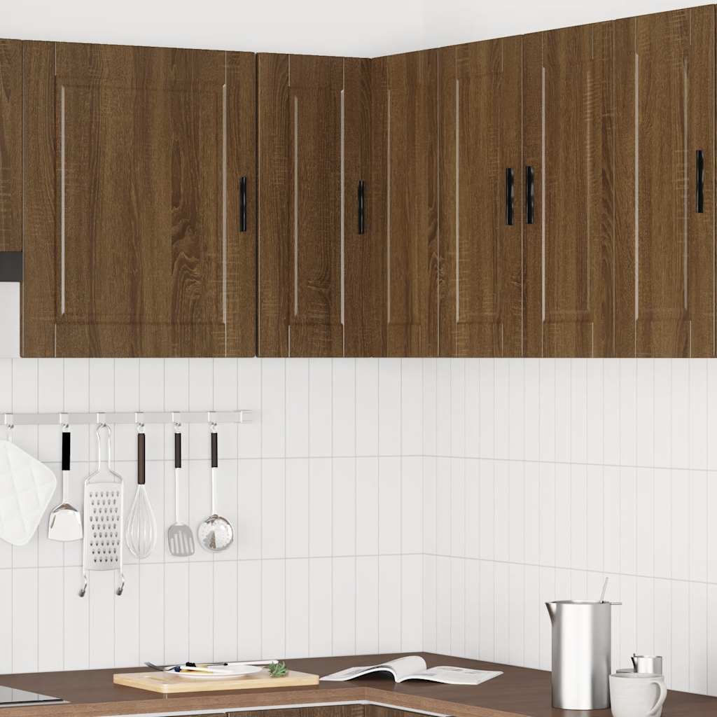 Kitchen Wall Corner Cabinet "Porto" Brown Oak Engineered Wood