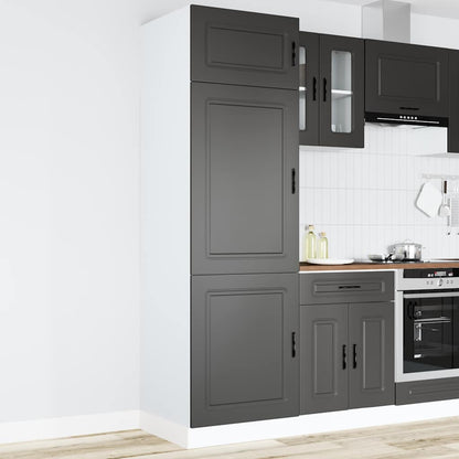 Kitchen Cupboard "Porto" Black Engineered Wood