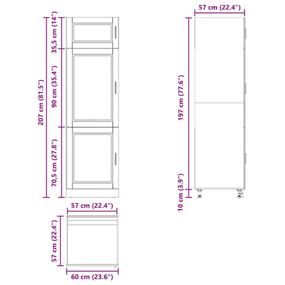 Kitchen Cupboard "Porto" Smoked Oak Engineered Wood