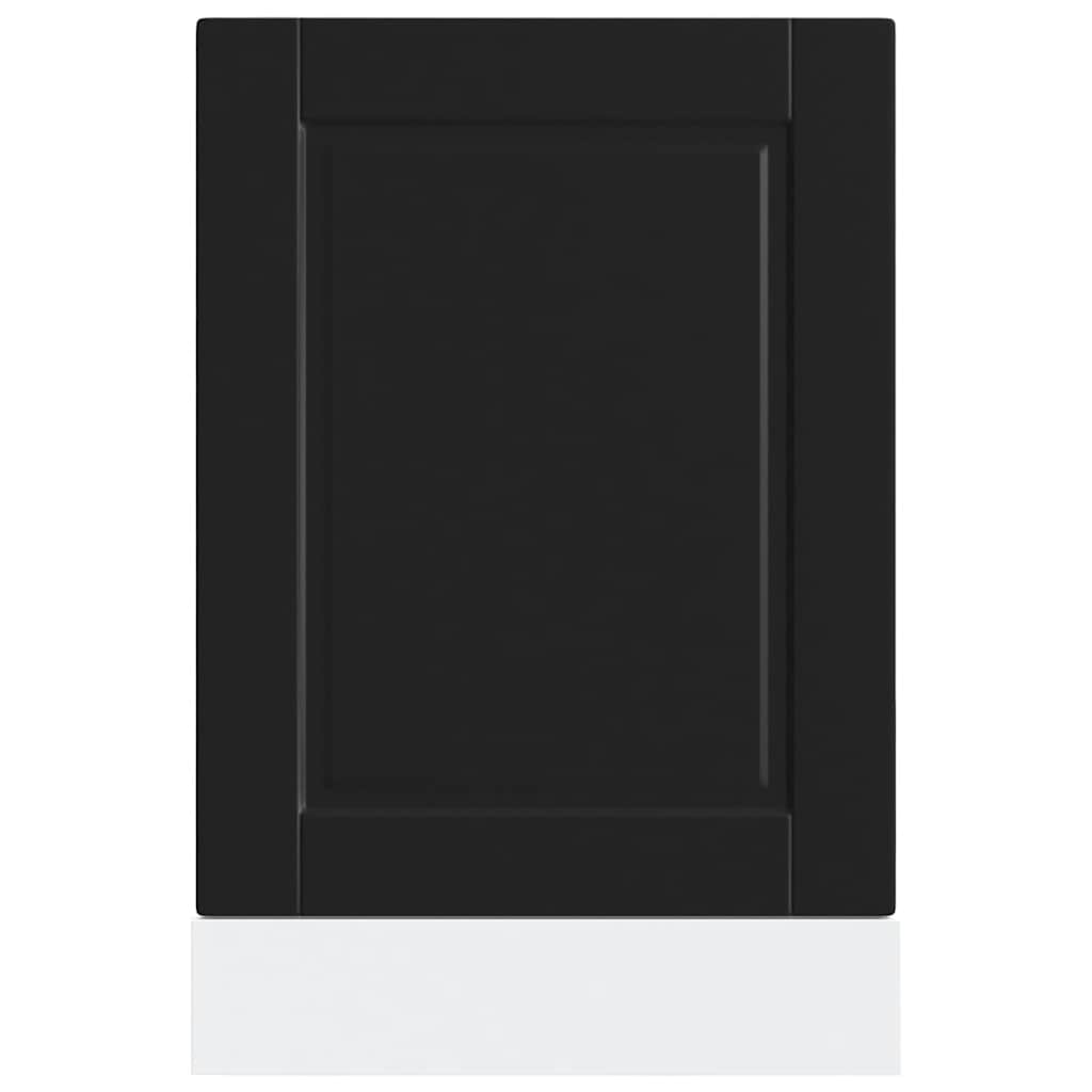 Dishwasher Panel Porto Black 45x1,5x67 cm Engineered Wood