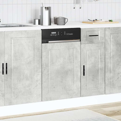 Dishwasher Panel Porto Concrete Grey 45x1,5x67 cm Engineered Wood