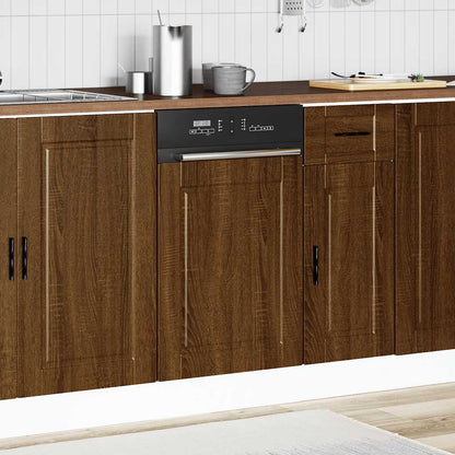 Dishwasher Panel Porto Brown Oak 45x1,5x67 cm Engineered Wood