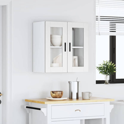 Kitchen Wall Cabinet with Glass Door Porto White