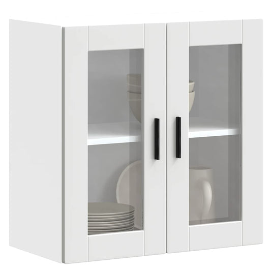 Kitchen Wall Cabinet with Glass Door Porto White