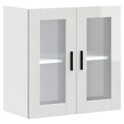 Kitchen Wall Cabinet with Glass Door Porto High Gloss White