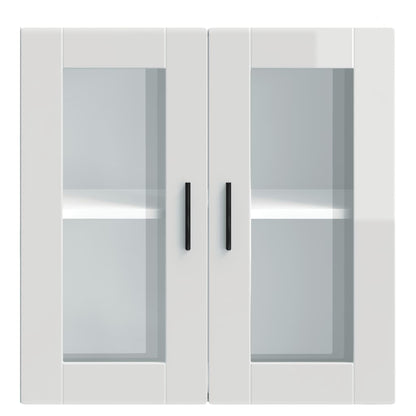 Kitchen Wall Cabinet with Glass Door Porto High Gloss White