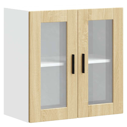 Kitchen Wall Cabinet with Glass Door Porto Sonoma Oak