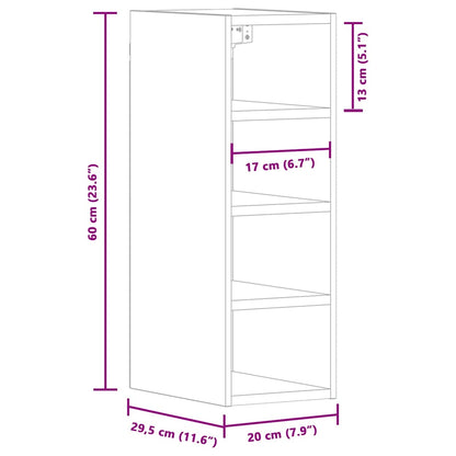 Hanging Cabinet Concrete Grey 20x29.5x60 cm Engineered Wood