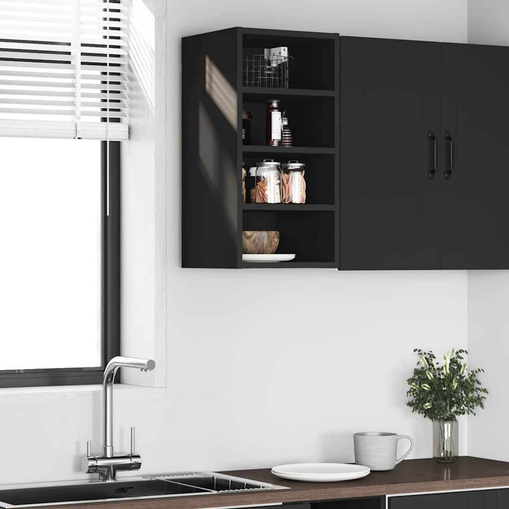 Hanging Cabinet Black 30x29.5x60 cm Engineered Wood