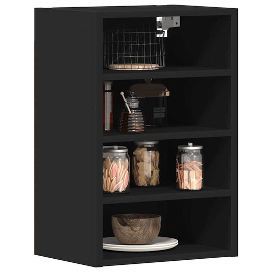 Hanging Cabinet Black 40x29.5x60 cm Engineered Wood