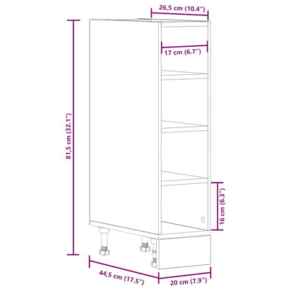 Bottom Cabinet White 20x44,5x81,5 cm Engineered Wood